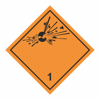 Знак перевозки опасных грузов «Класс 1. Взрывчатые вещества и изделия»